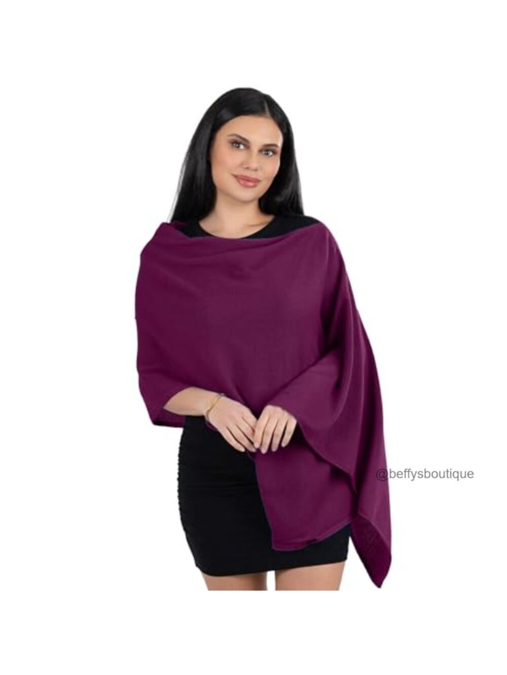 100% Mongolian Cashmere Poncho Wrap Shawl One Size Gift